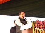 Nabin address a crowd at the ‘Rashtriya Yuva Diwas’ event at Guru Kamal on Monday. (Parveen Kumar/HT) Nabin address a crowd at the ‘Rashtriya Yuva Diwas’ event at Guru Kamal on Monday. (Parveen Kumar/HT)