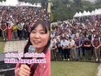 A Japanese woman impressed a Bengaluru audience by greeting them in Kannada.