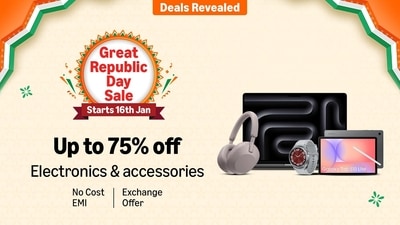Amazon Great Republic Day Sale 2026 dates announced, top offers are lined up on gadgets and appliances. Amazon Great Republic Day Sale 2026 dates announced, top offers are lined up on gadgets and appliances.