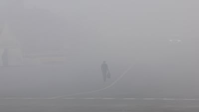 Gram it: Spot the man walking towards Rashtrapati Bhavan on a foggy morning in Delhi. Monday blues turned real as Delhiites witnessed the coldest January morning in 13 years in certain parts of the city. IMD has warned of sub-5°C minimums till midweek, with orange alerts for Monday and Tuesday and icy winds limiting daytime relief. (Photo: Bhawika Chhabra/REUTERS)