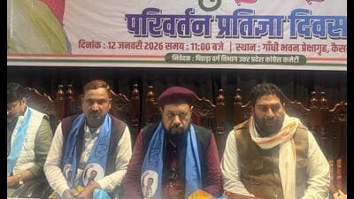 Leaders at Congress OBC wing at an event in Lucknow on January 12. (Sourced) Leaders at Congress OBC wing at an event in Lucknow on January 12. (Sourced)