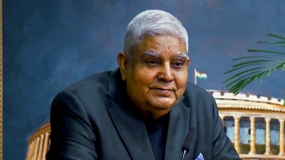 Former Vice President Jagdeep Dhankar admitted to AIIMS after health scare. (PTI)