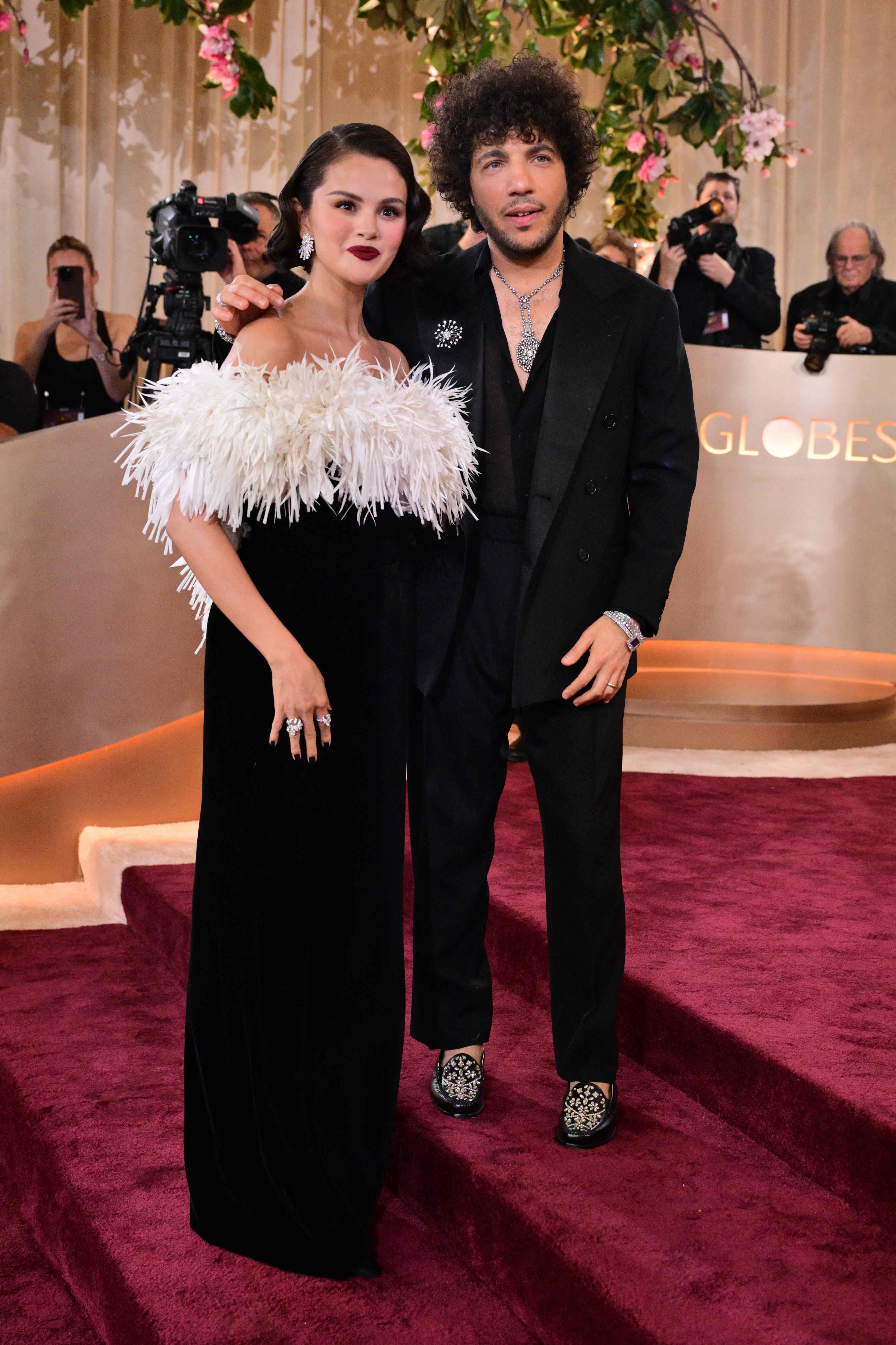 US actress Selena Gomez (L) and US musician Benny Blanco attend the 83rd annual Golden Globe Awards at the Beverly Hilton hotel in Beverly Hills, California, on January 11, 2026. (Photo by Frederic J. Brown / AFP) / -- IMAGE RESTRICTED TO EDITORIAL USE - STRICTLY NO COMMERCIAL USE -- (AFP) US actress Selena Gomez (L) and US musician Benny Blanco attend the 83rd annual Golden Globe Awards at the Beverly Hilton hotel in Beverly Hills, California, on January 11, 2026. (Photo by Frederic J. Brown / AFP) / -- IMAGE RESTRICTED TO EDITORIAL USE - STRICTLY NO COMMERCIAL USE -- (AFP)