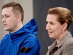 Greenland's Head of Government (Naalakkersuisut) Jens-Frederik Nielsen (L) and Denmark's Prime Minister Mette Frederiksen give a statement on the current situation at a press conference in the Mirror Hall at the Prime Minister's Office in Copenhagen, Denmark, on January 13, 2026.