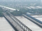 The Okhla Barrage on the Yamuna in Delhi. (HT Archive)