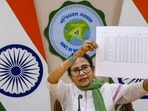 West Bengal chief minister Mamata Banerjee addresses a press conference on the Special Intensive Revision of the state’s electoral roll on Tuesday (PTI)
