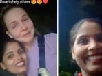 Sindhu Kumari with a foreigner she helped in Goa. Sindhu Kumari with a foreigner she helped in Goa.