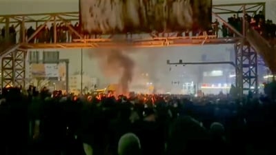 In this frame grab from footage circulating on social media from Iran showed protesters once again taking to the streets of Tehran despite an intensifying crackdown as the Islamic Republic remains cut off from the rest of the world in Tehran, Iran, Saturday Jan. 10, 2026. (AP) In this frame grab from footage circulating on social media from Iran showed protesters once again taking to the streets of Tehran despite an intensifying crackdown as the Islamic Republic remains cut off from the rest of the world in Tehran, Iran, Saturday Jan. 10, 2026. (AP)