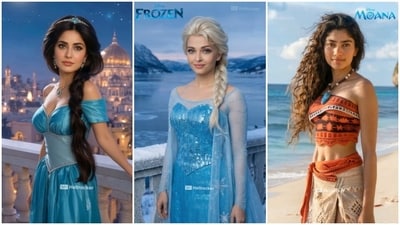 See Katrina Kaif, Aishwarya Rai and Sai Pallavi as 'Disney princesses'. (Instagram/ mr.hellrocker) See Katrina Kaif, Aishwarya Rai and Sai Pallavi as 'Disney princesses'. (Instagram/ mr.hellrocker)