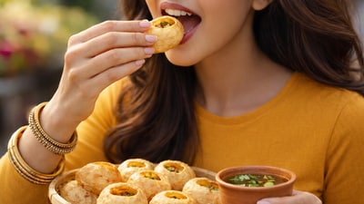 A Pakistani woman says she's experienced jaw issues since biting into a golgappa six years ago. (Representational image generated using AI) A Pakistani woman says she's experienced jaw issues since biting into a golgappa six years ago. (Representational image generated using AI)