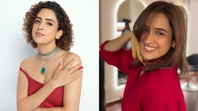 Sanya Malhotra's new look in straight locks. Sanya Malhotra's new look in straight locks.