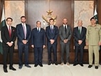 File photo of Pakistan Prime Minister Shehbaz Sharif with Zach Witkoff, among others.