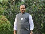 Maharashtra Dy CM and NCP leader Ajit Pawar at his residence in Pune. (Photo by Anshuman Poyrekar/Hindustan Times) (Anshuman Poyrekar/HT Photo)