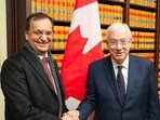 The Speaker of Canada’s House of Commons Francis Scarpaleggia with India’s High Commissioner to Ottawa Dinesh Patnaik in December. (High Commission of India)