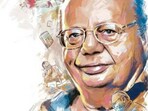 రస్కిన్ బాండ్ (Illustration: Gajanan Nirphale)