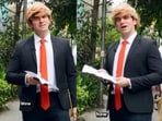 A US comedian impersonated Donald Trump.