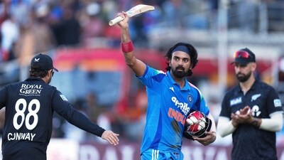 KL Rahul was the cornerstone of India's innings as he struck an unbeaten 112 from 92 balls.&nbsp; (AP)