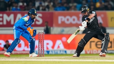 Daryl Mitchell (131* in 117 balls, with 11 fours and two sixes) and Will Young (87 in 98 balls, with seven fours) finished any chance for India with their brilliant 162-run stand for the third wicket. (PTI)