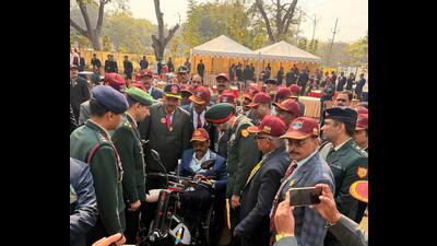 The White Tiger Division marked the 10th Armed Forces Veterans’ Day (HT Photo) The White Tiger Division marked the 10th Armed Forces Veterans’ Day (HT Photo)