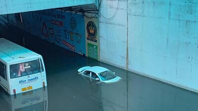 The issue pertains to flooding at the underpass near Metro pillar numbers 156 and 157, a stretch that regularly becomes inundated during heavy rainfall, disrupting traffic movement and affecting nearby residential pockets. (HT Archive) The issue pertains to flooding at the underpass near Metro pillar numbers 156 and 157, a stretch that regularly becomes inundated during heavy rainfall, disrupting traffic movement and affecting nearby residential pockets. (HT Archive)