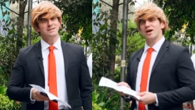 A US comedian impersonated Donald Trump. (Instagram/austinnasso) A US comedian impersonated Donald Trump. (Instagram/austinnasso)