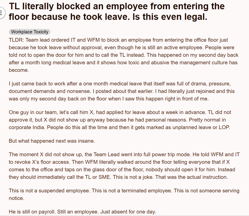 Screengrab of the Reddit post. (Reddit) Screengrab of the Reddit post. (Reddit)