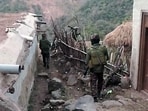 A search and combing operation underway in the Billawar area, in Kathua on Wednesday. (ANI Video Grab)