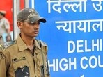 According to data from the National Judicial Data Grid (NJDG), a total of 125,583 cases are currently pending before the Delhi high court. This includes 93,138 civil and 32,445 criminal cases. Of the total pending matters, 93,929 cases have been pending for over a year. (HT Archive)