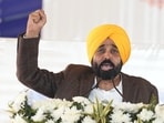 Chief minister Bhagwant Mann addressing a gathering in Muktsar on Wednesday. (HT Photo)