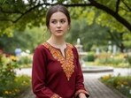 Stylish embroidered woollen kurta sets for women to stay snug in winter season(Pinterest)