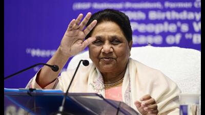 BSP chief Mayawati addresses a press conference in Lucknow on her 70th birthday. (Deepak Gupta/HT Photo) BSP chief Mayawati addresses a press conference in Lucknow on her 70th birthday. (Deepak Gupta/HT Photo)