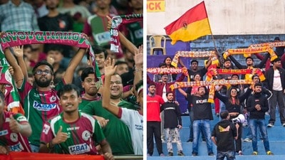 আরএফডিএলে জানুয়ারিতেই মোহনবাগান-ইস্টবেঙ্গল মহারণ। (ছবিটি প্রতীকী, সৌজন্যে ফেসবুক Mohun Bagan এবং East Bengal) আরএফডিএলে জানুয়ারিতেই মোহনবাগান-ইস্টবেঙ্গল মহারণ। (ছবিটি প্রতীকী, সৌজন্যে ফেসবুক Mohun Bagan এবং East Bengal)