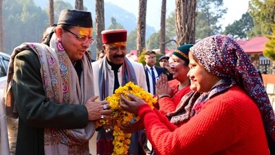 CM Dhami inaugurates the three-day Winter Tourism Conclave in Uttarkashi on Tuesday. CM Dhami inaugurates the three-day Winter Tourism Conclave in Uttarkashi on Tuesday.