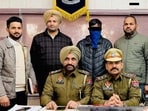 Cyber crime accused in the police custody. (HT Photo)