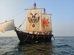 The 20-metre, two-masted vessel was constructed by shaping and steaming wooden planks.