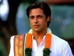 Brad Pitt slays in a white kurta, Michael B Jordan shines in a sleek white angavastram and Robert Downey Jr goes regal in an embroidered sherwani. (Instagram/ gabu.ai)