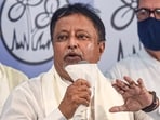 In this 2021 photo, Mukul Roy at an event where he joined the TMC after leaving the BJP, in Kolkata. He was elected MLA on a BJP ticket in the 2021 election. 