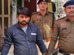 The accused in police custody. (Parveen Kumar/HT)