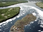 Untreated sewage inflow is a key factor for Yamuna pollution. (HT Archive)