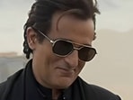 Akshaye Khanna in Tees Maar Khan (left) and in Dhurandhar (right).