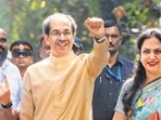 iMumbai, India - January 15, 2026: Shiv Sena (UBT) chief Uddhav Thackeray, along with his family members, poses for photographs after casting his vote in the Brihanmumbai Municipal Corporation (BMC) elections at a polling booth in Bandra in Mumbai, India, on Thursday, January 15, 2025. (Photo by Satish Bate/ Hindustan Times) (Hindustan Times)