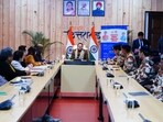 Chief Minister Pushkar Singh Dhami witnesses the signing of an MoU between the Uttarakhand government and ITBP. Chief Minister Pushkar Singh Dhami witnesses the signing of an MoU between the Uttarakhand government and ITBP.