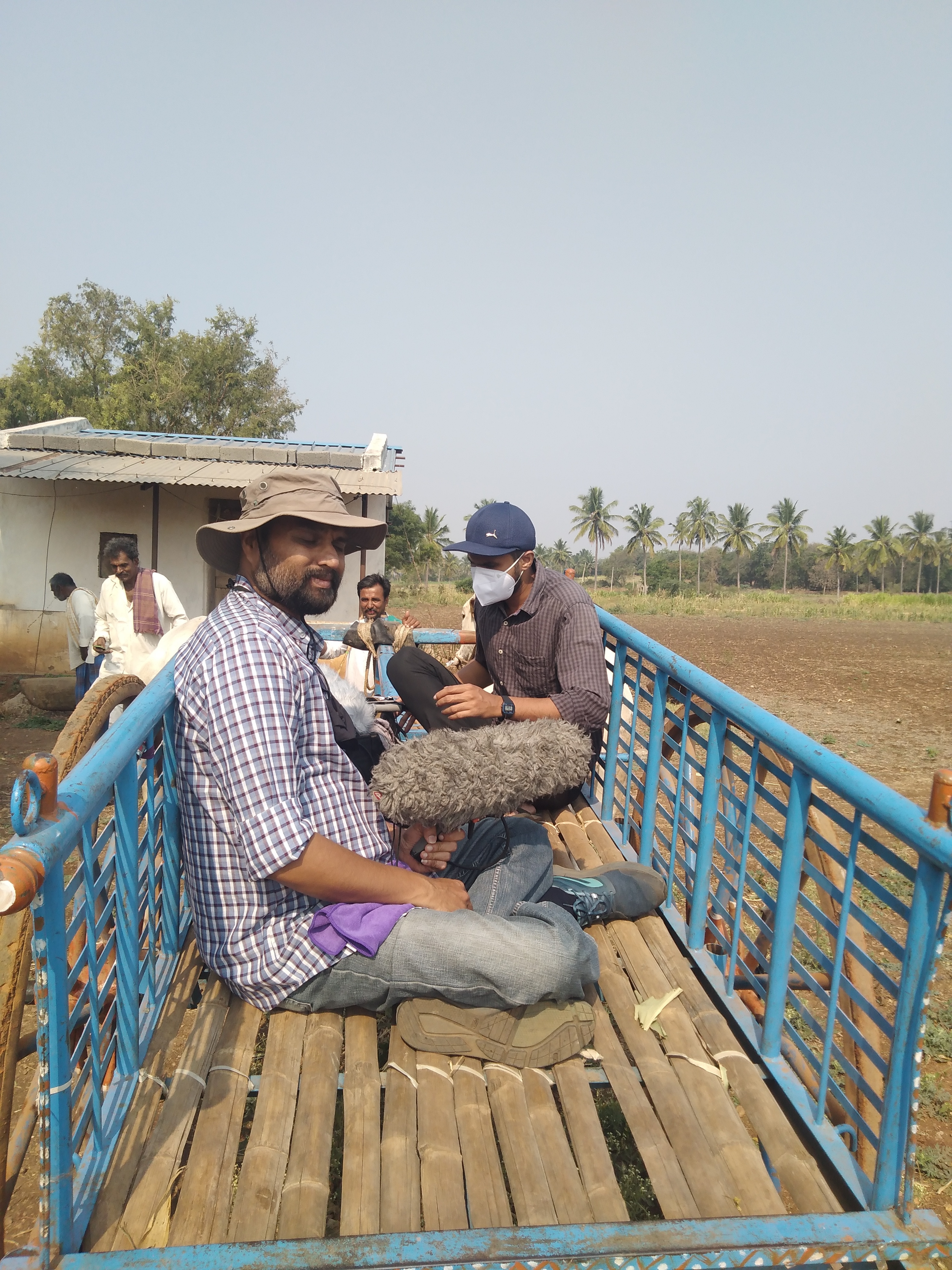 Prashant Pandit and the film’s crew during the making of The Word and the Teacher (Production still)