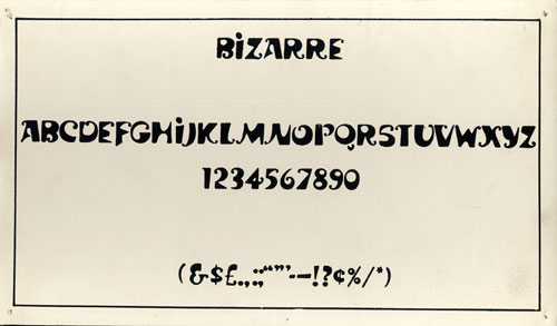 In the 1960s, Ray would create a number of English typefaces. An especially unique one is Ray Bizarre, which incorporates the appearance of Bengali letters into its shapes. .