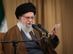 Ayatollah Ali Khamenei addressing a meeting in Tehran.
