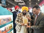 Punjab CM Bhagwant Mann attends the 'New Delhi World Book Fair 2026' organised by the National Book Trust at Pragati Maidan, in New Delhi on Saturday. (ANI)