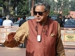 Congress MP Shashi Tharoor at Parliament premises during the ongoing Winter Session, in New Delhi.