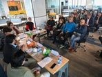 Suggestions ranged from bus connectivity to green belt handovers, with officials assuring fencing, plantations and field inspections. (HT Photo)