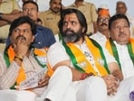 While Chinchwad and Bhosari are represented by BJP MLAs Shankar Jagtap and Mahesh Landge (in pic), respectively; Pimpri is held by NCP (Ajit Pawar faction) MLA Anna Bansode. (HT)
