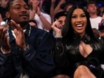 Cardi B reacts passionately to Stefon Diggs' touchdown in the playoff game Patriots vs. Texans Cardi B reacts passionately to Stefon Diggs' touchdown in the playoff game Patriots vs. Texans